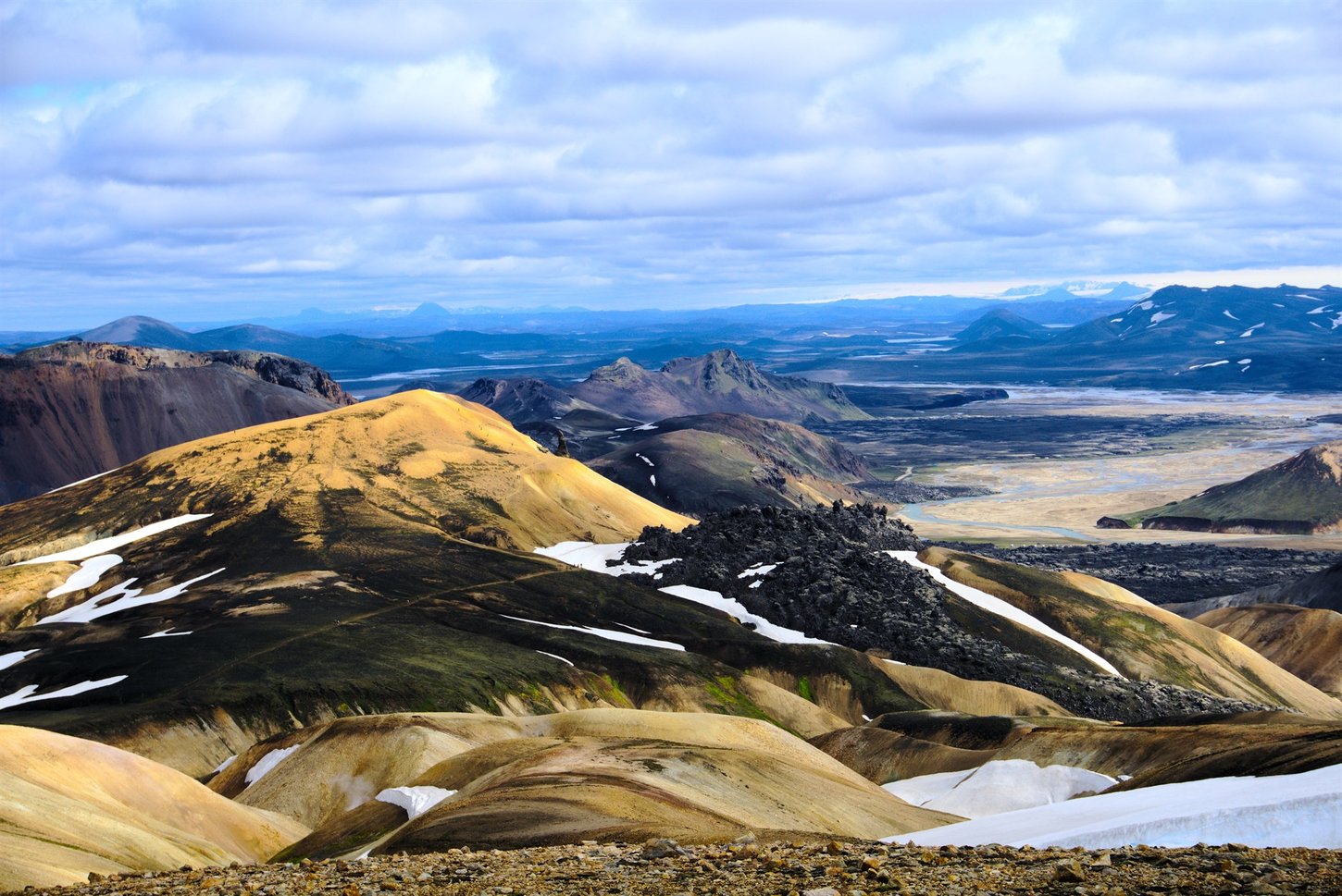 Rolling mountains in Landmannalaugar, Iceland