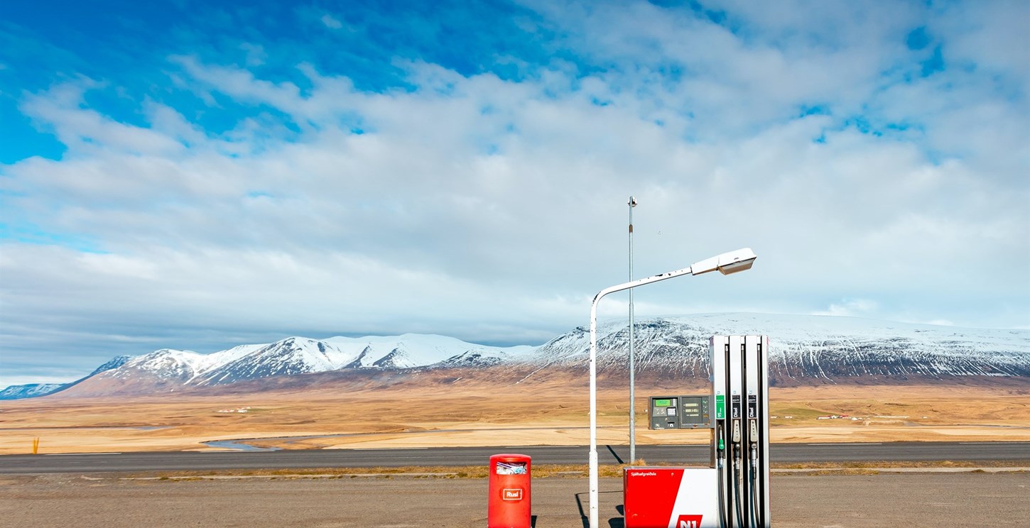 Fuel station automated machine in Iceland