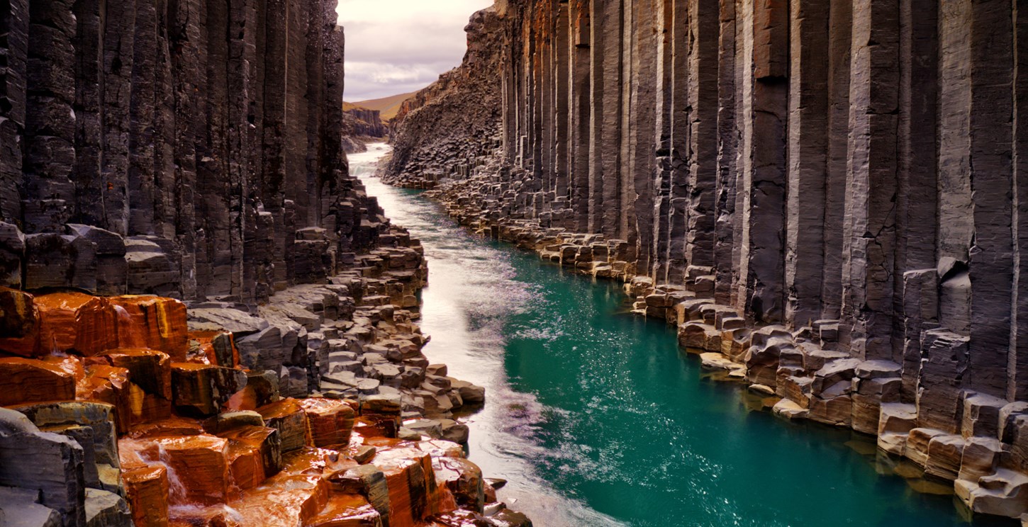 Studlagil Basalt Canyon in Iceland