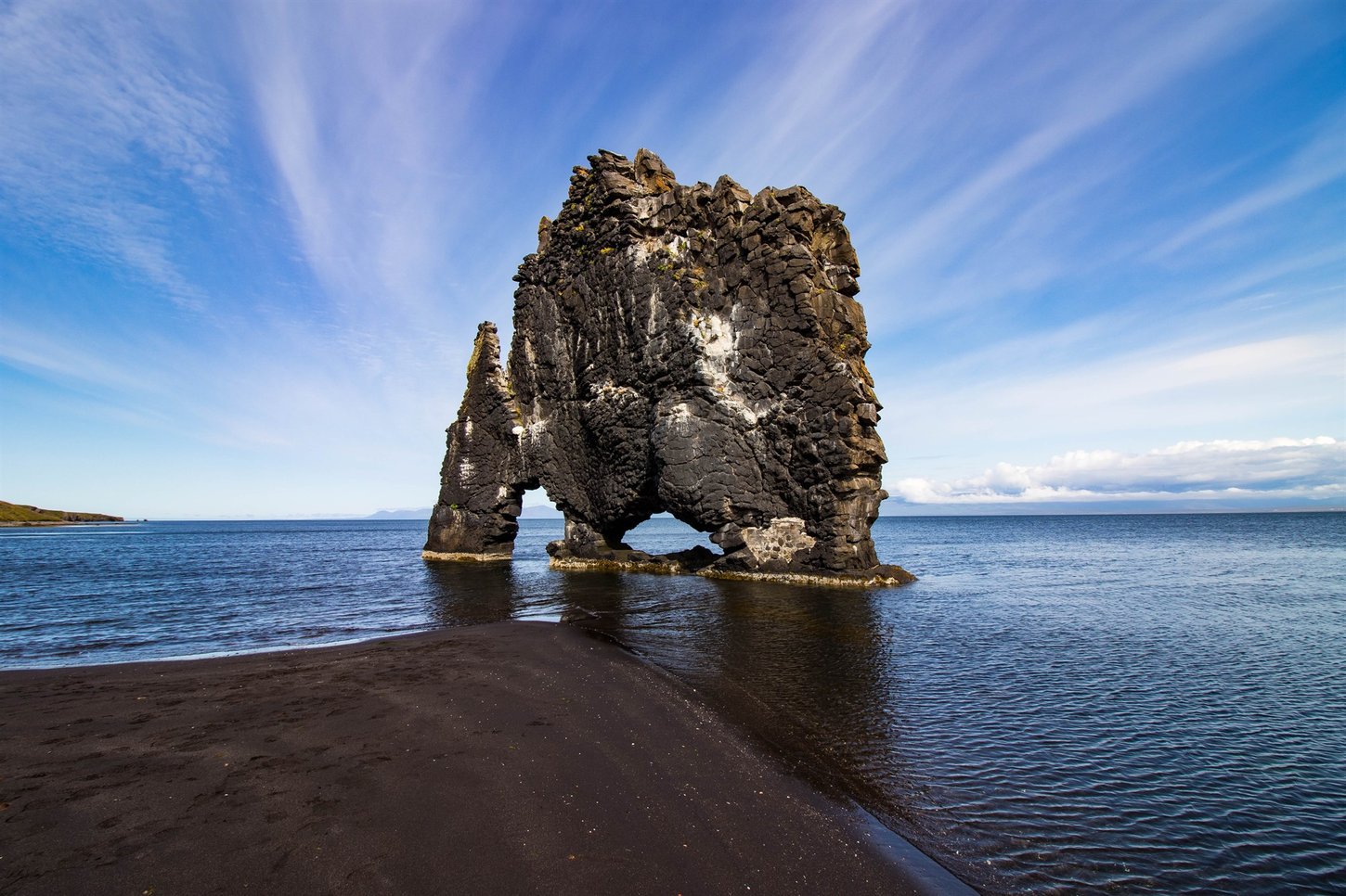 Hvitserkur sea stack rock formation 