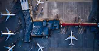 Aerial view of keflavik airport