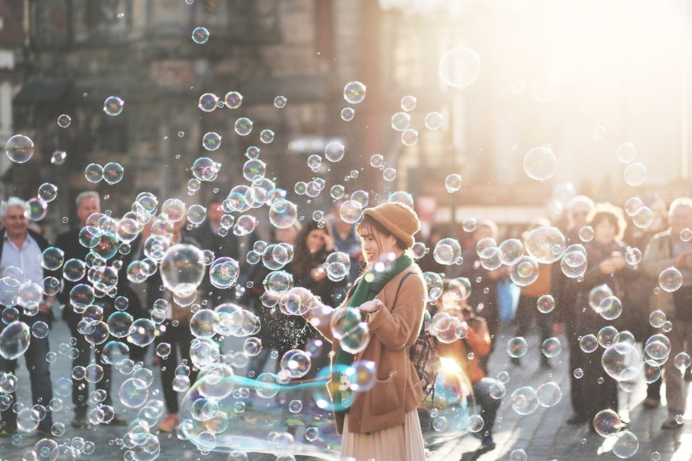 Bubbles street art.