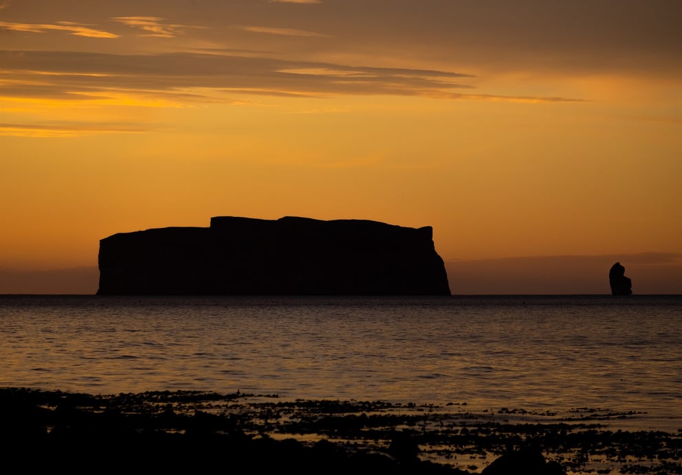 Drangey island Iceland.
