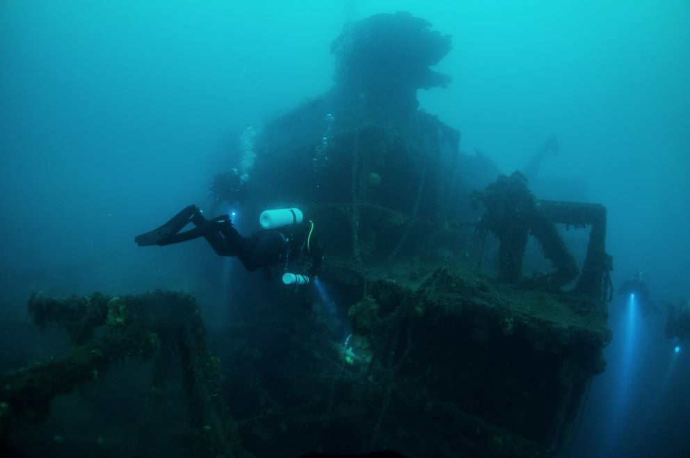 Scuba diving in El Grillo.
