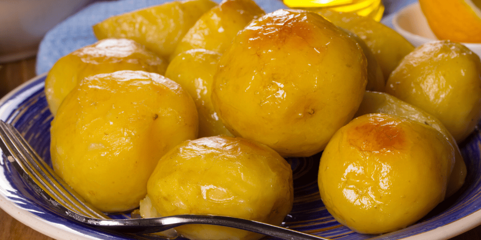 Glazed potatoes in Iceland. 