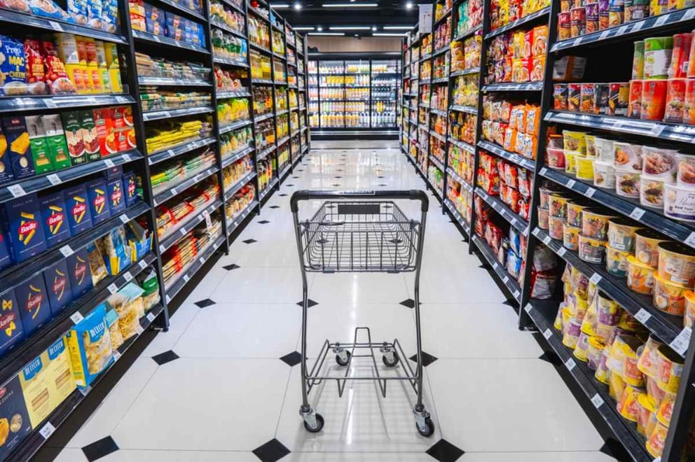 Inside a supermarket in Iceland