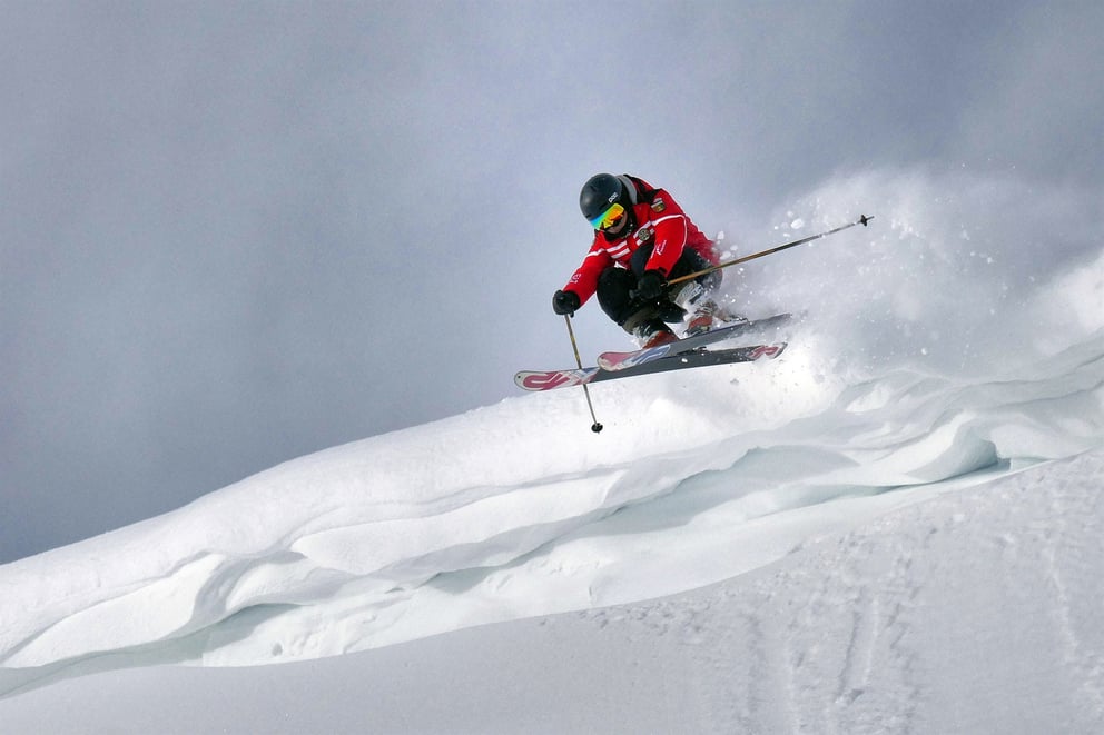 Skiing in Iceland.