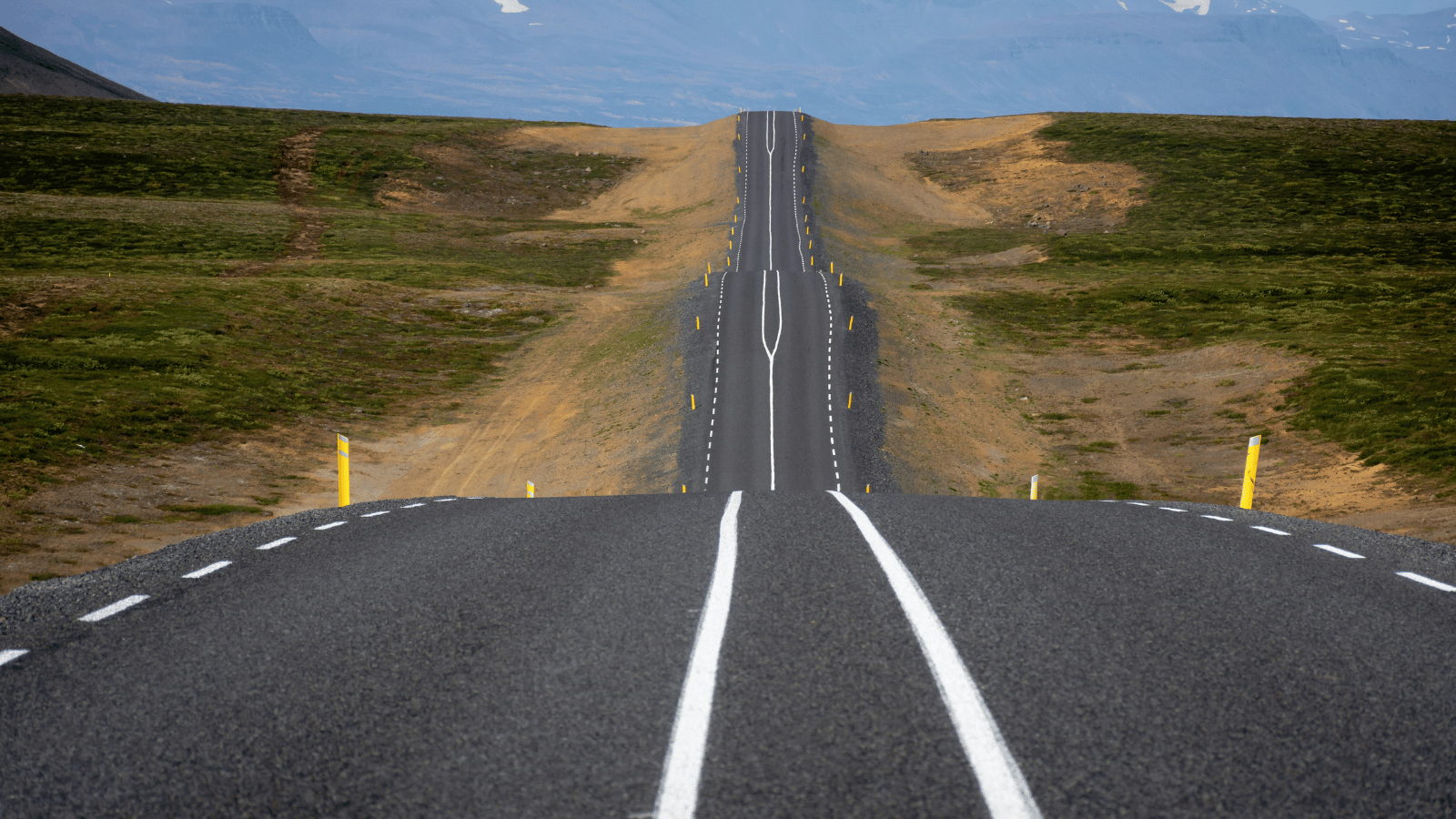 3 bumps in a main road in Iceland.