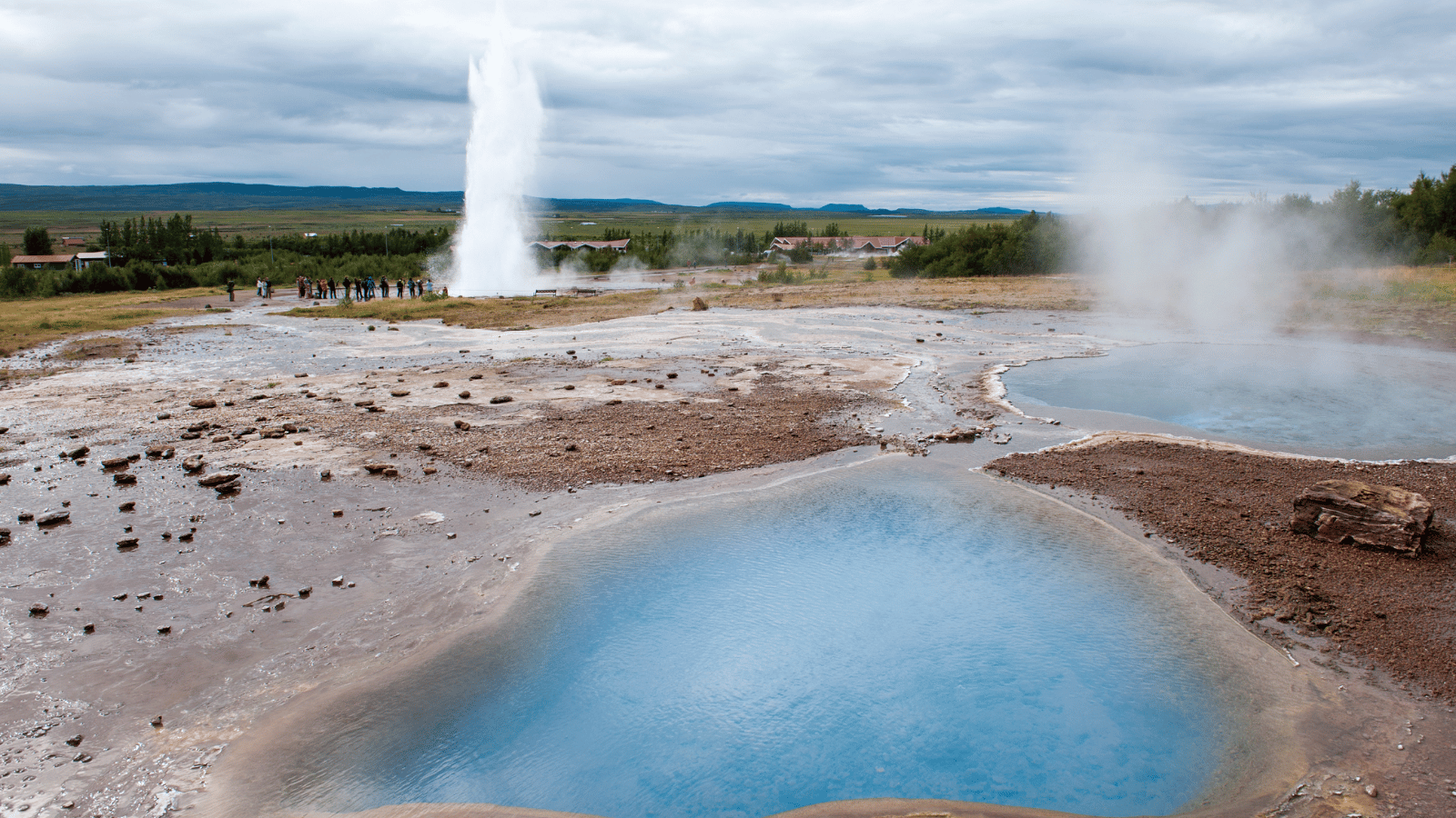 Strokkur geyser eruption in Iceland.