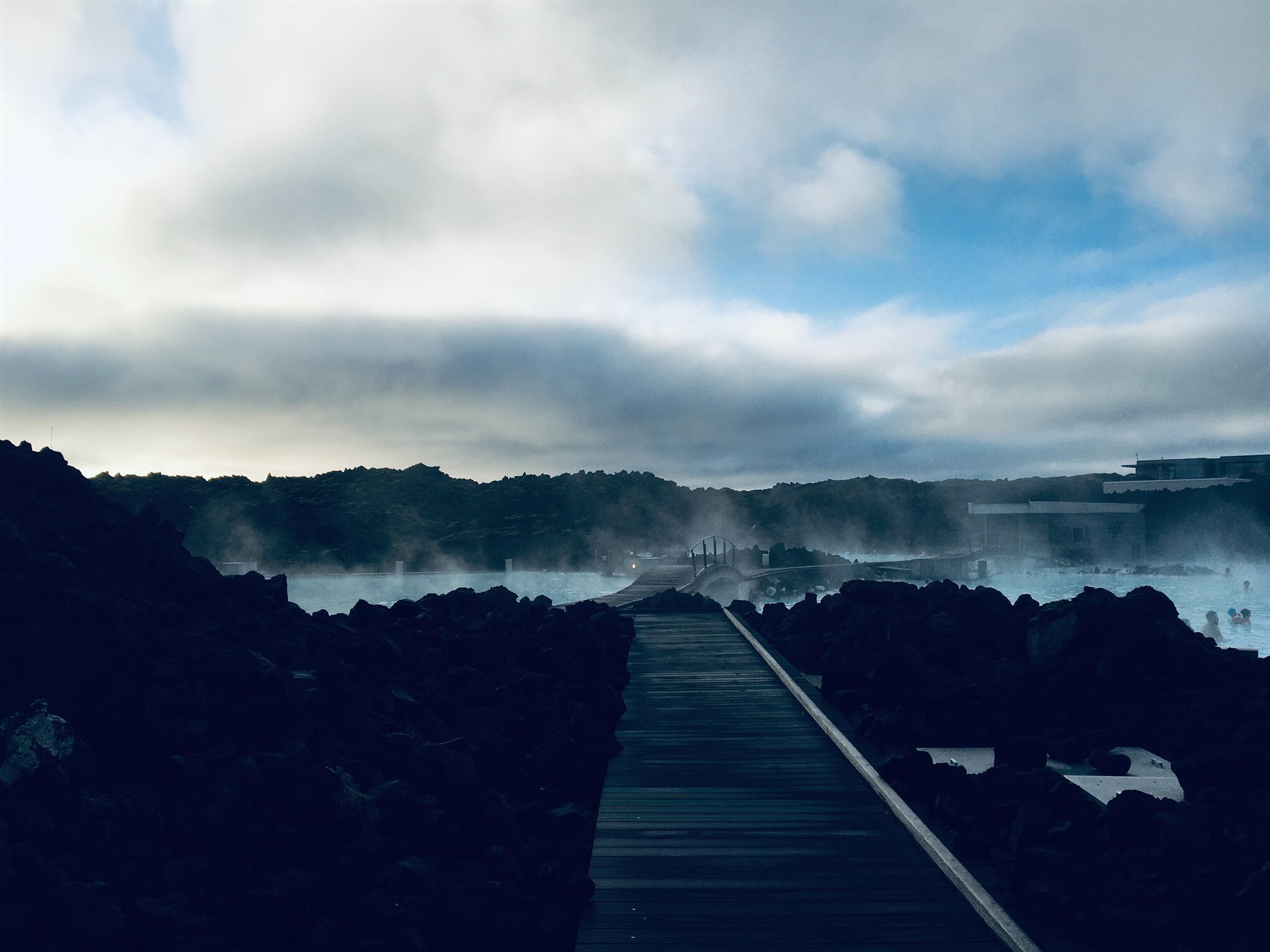 Bridge to the Blue Lagoon at dusk