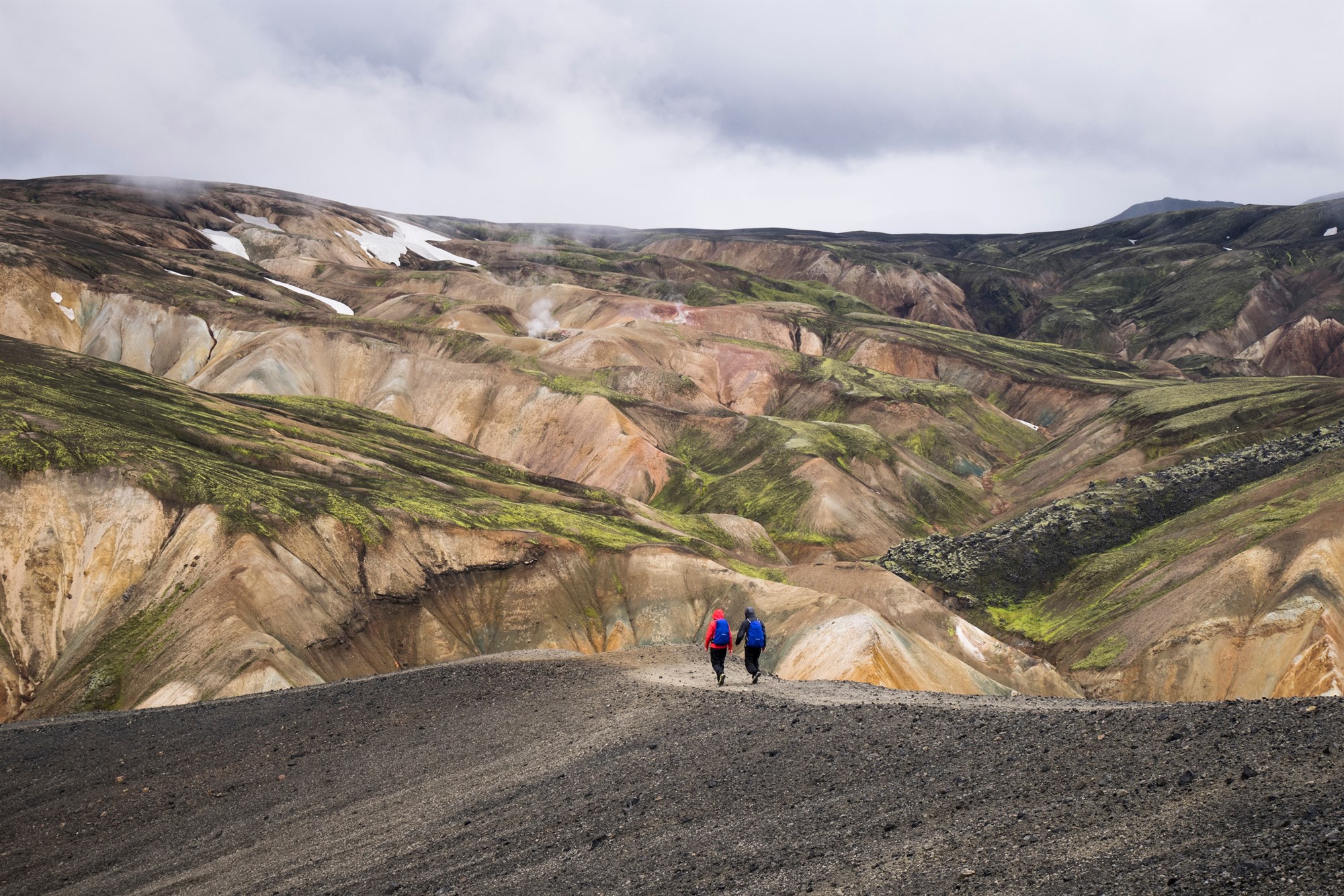 Landmannalaugar hiking trail. 