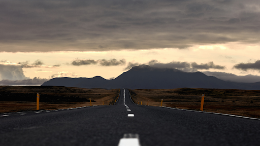 A road through Iceland's landscapes