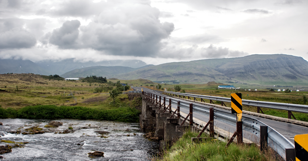 Bridge over a river on the Ring Road in Iceland.