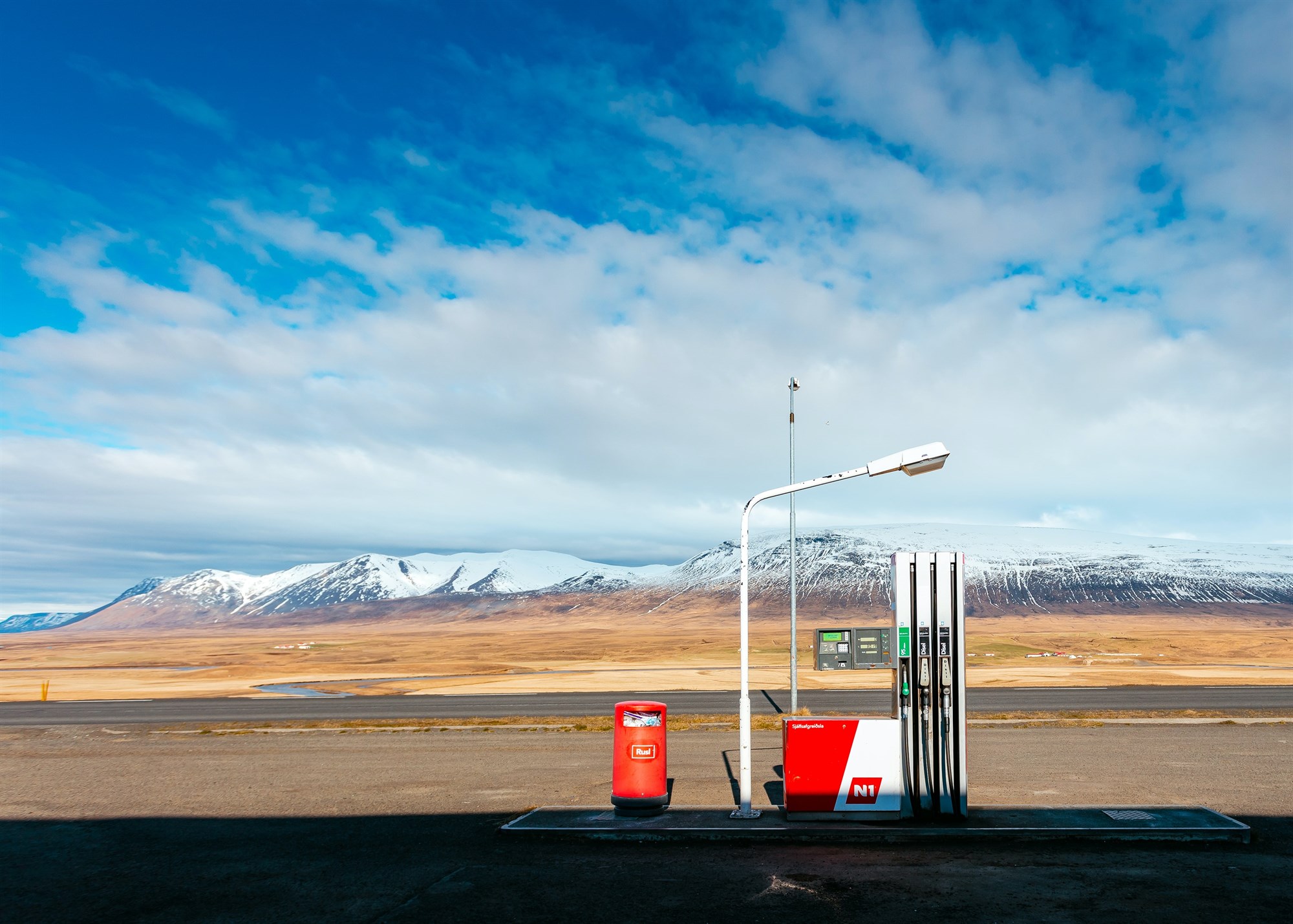Fuel station automated machine in Iceland