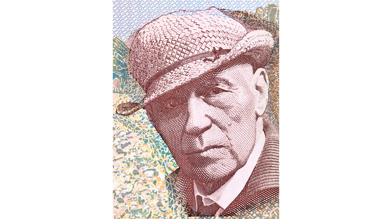 Image of Icelandic artist Jóhannes Sveinsson Kjarval from 2.000 Krona banknote.