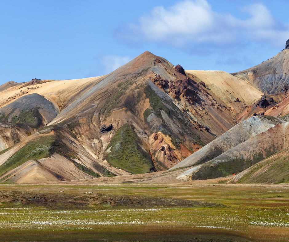 Caramel-coloured mountain in Landmannalaugar, Iceland