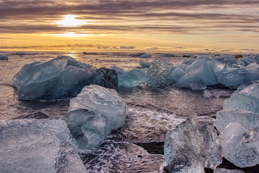 Diamond beach photography location Iceland.