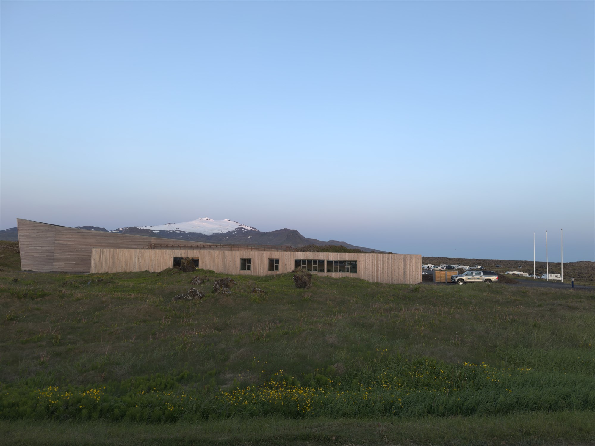 The Snæfellsjökull National Park Visitor Centre in Hellissandur, Iceland. 