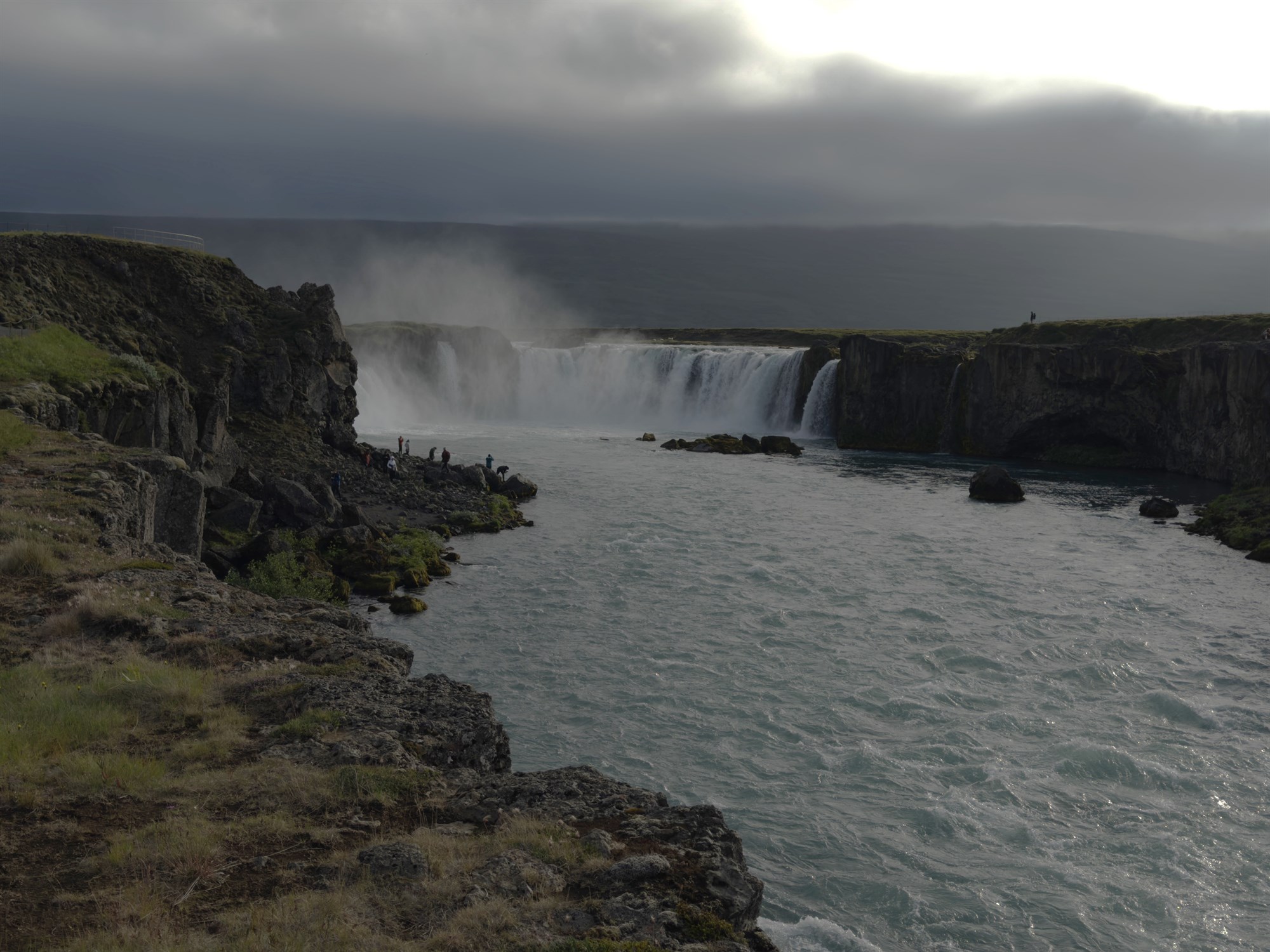  Goðafoss Waterfall on a cloudy day