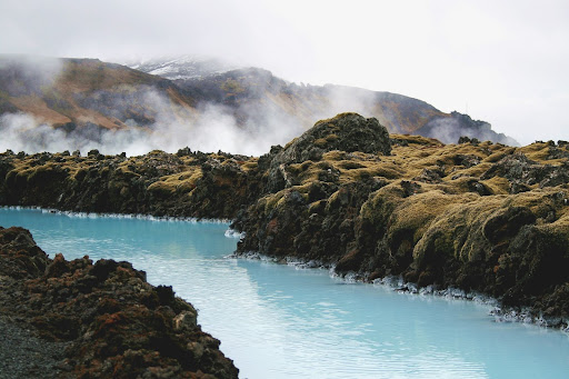 Misty Blue Lagoon in Iceland 