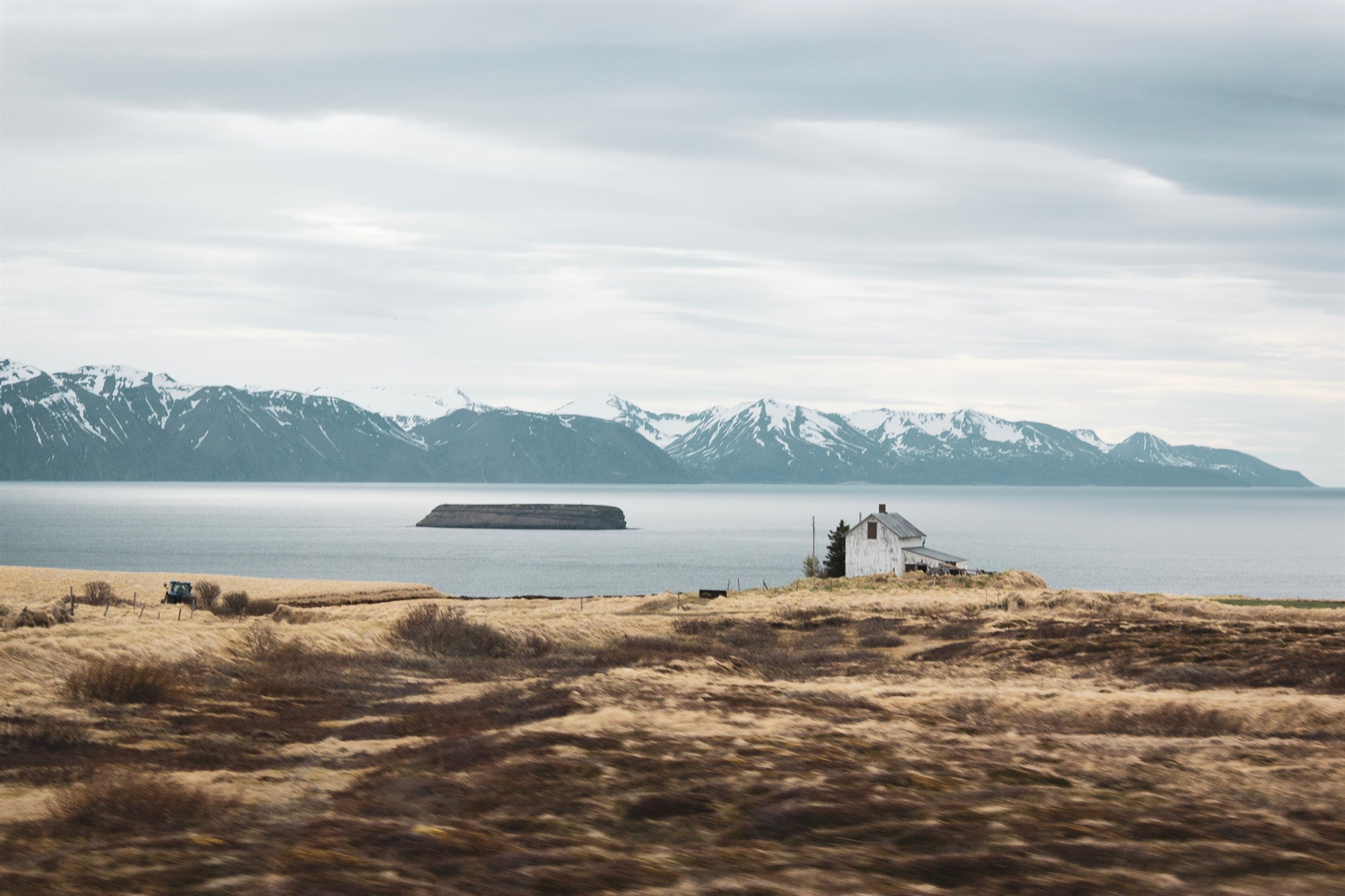 View of Skjálfandi bay from Husavik, Iceland.