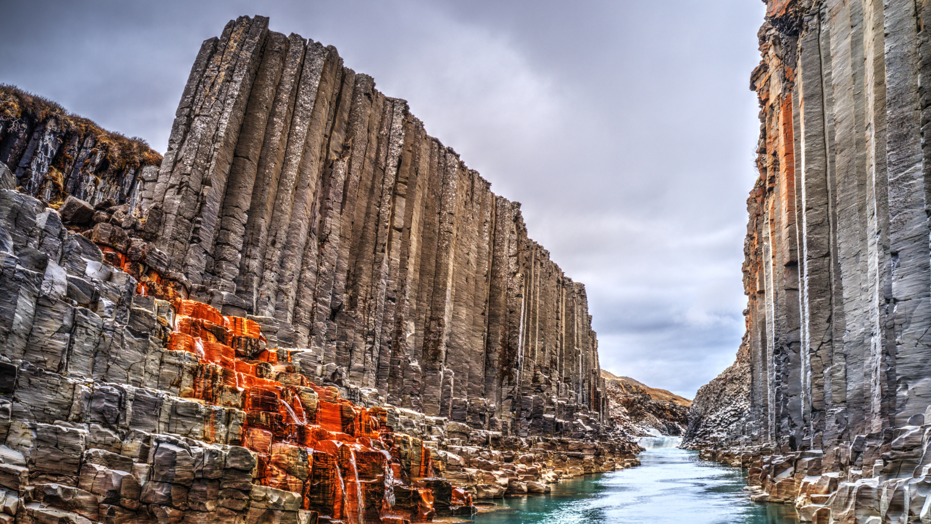 Studlagil Basalt Canyon