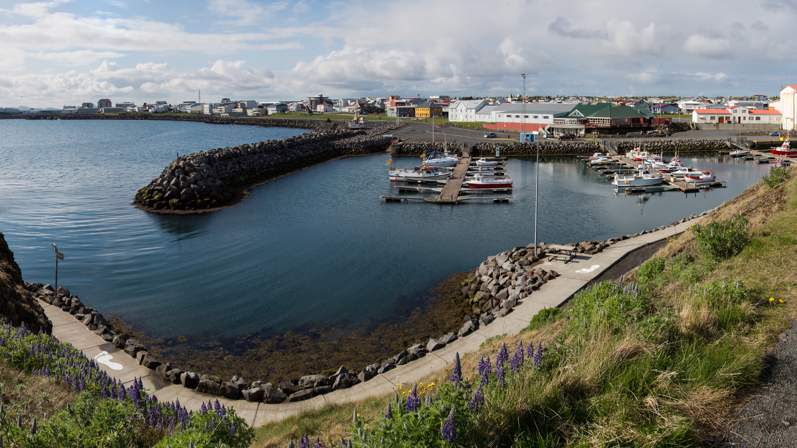 Keflavik harbour - home to restaurants and shops